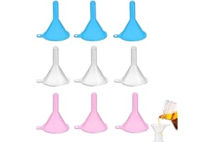 LACHT Entonnoir Mini,12 PCS Entonnoirs en Plastique Transparent Entonnoir Minuscule Petit Entonnoir pour Remplissage de Bouteilles de Parfums Huiles Essentielles Bouteilles de Laboratoire
