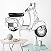 Produktbild Qzheng Schlafzimmer Art-Scooter Retro Aufkleber Wohnzimmer Lounge Motorrad Wandaufkleber Home Interior 102 * 84Cm