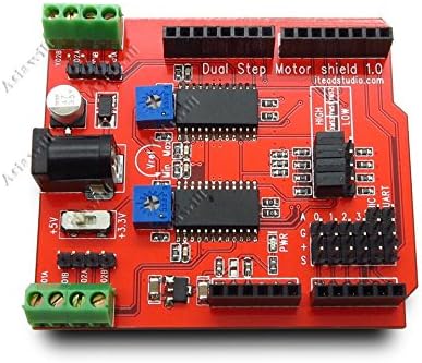Asiawill® Dual Step Motor Driver Shield Expansion Board for Arduino - Red