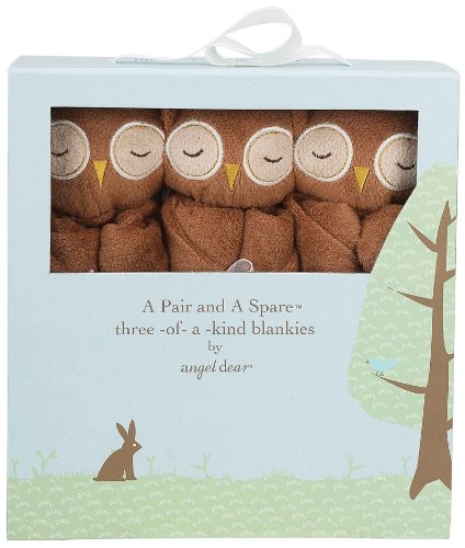 Angel Dear Pair and a Spare 3 Piece Blanket Set - Sleepy Owl