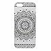Produktbild iPhone SE Hülle,iPhone 5S Hülle, Edaroo iPhone SE/iPhone 5S/5 Silikon Hülle Tasche Handyhülle Vintage Black Mandala Muster Schutzhülle Transparent TPU Gel Weiche Crystal Kirstall Clear Silikonhülle Durchsichtig Handy Gürtel Tasche Hülle Case Cover Stoßfest Etui Bumper Schale für Apple iPhone SE/5S/5