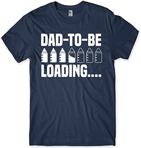 Dad To Be Loading Mens Funny Unisex T-Shirt-X-Large-Navy