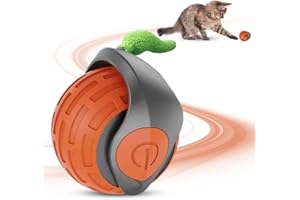 Matame Jouet Chat, Speedy Tail 3.0 Chat, Jouet pour Chien, Jouet Chat interactif, Balle Roulante Automatique pour Chats Et Chiens (orange-1PCS)