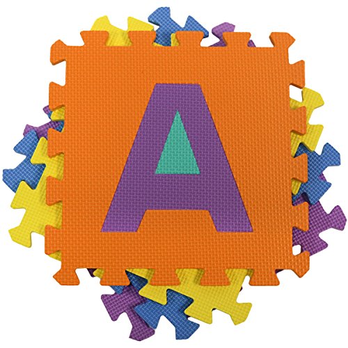Charles Bentley Children's Kids Soft Eva Foam Alphabet & Numbers Complete Set Jigsaw Puzzle Interlocking Play Mat