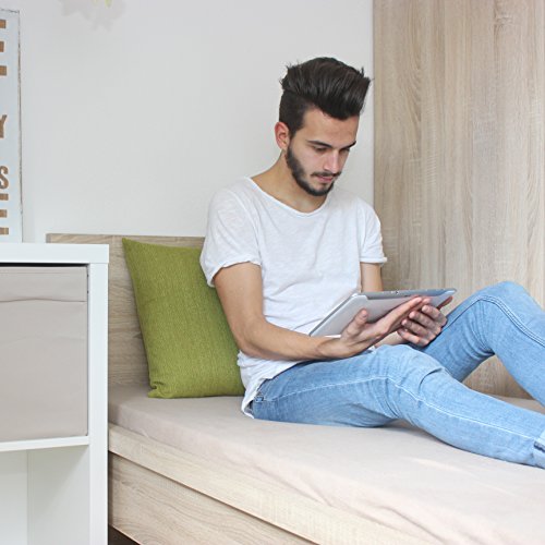 salosan® Sofakissen, Lounge Rückenkissen, Kopfkissen, Couch- oder Palettenkissen, Dekokissen Strukturpolsterstoff in 7 Unifarben für trendiges Wohndesign. Größe 40×70 cm (Grün) - 2