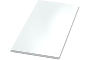 ‎AUPROTEC AUPROTEC Tischplatte 19mm Kristallweiß 1800 mm x 600 mm Holzplatte Dekor Spanplatte mit 2mm ABS Kante Auswahl: 180x60 cm