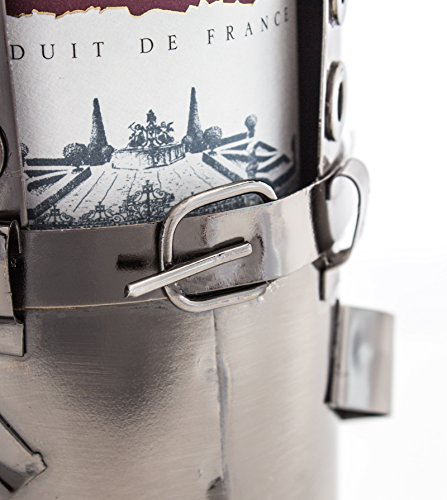 BRUBAKER Flaschenhalter Tennisspieler Metall Skulptur mit Geschenkkarte - 4