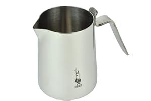 Bialetti 0001808 - Bricco per latte in Acciaio Inox, Non adatta all'induzione , Argento, 750 ml