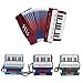 Produktbild Youtaimei Zufriedenstellendes Produkt Mini Kleine 17-Key 8 Bass Akkordeon Pädagogisches Musikinstrument Spielzeug für Kinder Kinder Amateur Anfänger (Color : Blau)