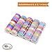 Produktbild ZADAWERK® - Glitzerband Glitzer Klebeband Washi Tape (1,4 cm x 2,7 m - 50 Rollen, Verschiedene Motive)