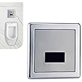 JPS Wall Mounted Stainless Steel Automatic Urinal Flush Sensor Set for Public Toilet, Home, Office Bathroom with Dual Power Supply Mode Chrome Plated
