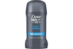 Dove, Deodorante Dove Men + Care Cool Fresh Stick, Deodorante Uomo, Antitraspirante, con 1/4 Crema Idratante Dove, Protezione Fino a 48 Ore, Dermatologicamente Testato, 50 ml