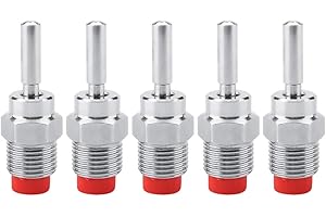 SHEENS 5 unids acero inoxidable cerdo niple bebedero de agua bebedero Waterer tapa de cobre automática tapa roja varilla larga sistema de riego de aves de corral para cerdas lechones beberFuentes y bebederos