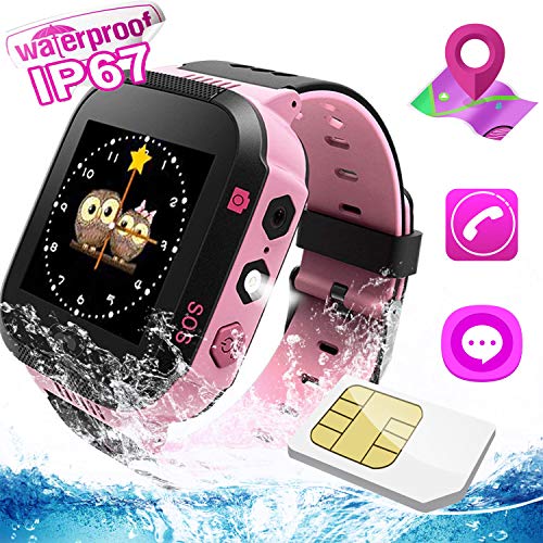 Kids Watch/Smartwatch Que Puede Hacer Llamadas telefónicas, Enviar Mensajes de Voz, Hacer Fotos, encender la Linterna-Foco y Permite Jugar a Juegos. De Uso Diario y a Prueba de Agua.