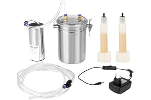 BHDD Máquina de ordeño eléctrica, dispositivo de ordeño portátil de impulso de oveja y cabra de 2L de acero inoxidable para leche de granja (oveja/cabra)(cabra)