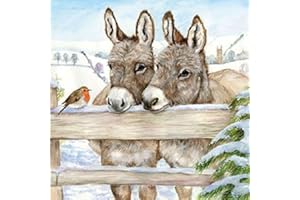 Crafty Things 4 x Paper Napkins - Donkeys - Ideal for Decoupage/Napkin Art