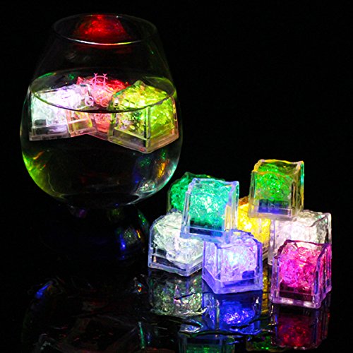 OMGAI Submersible LED Eiswürfel Mit Blinkt Multi Farben Licht Rocks für Bar Verein Champagner Hochzeitsturm Party Ereignis Geschenk Dekoration 12 Pack - 5