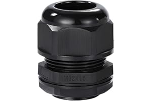 Meccion M32 Kabelverschraubung 5 Stück Wasserdichte IP68 Nylon Kabelverbinder mit Kontermutter und Unterlegscheibe, Geeignet für 18mm - 25mm Kabel