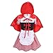 Produktbild Tiaobug Baby Kostüm Mädchen Halloween Rotkäppchen Kleid Kleinkind Märchen Kostüme zu Karneval Fasching 74 80 86 92 (104-110, Rot&Weiß)