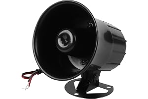 Horn Siren, 115dB DC 12V Larm Siren, Ledning Högt Horn Larm Siren Högtalare Inbrottslarmsystem för Utomhussäkerhet