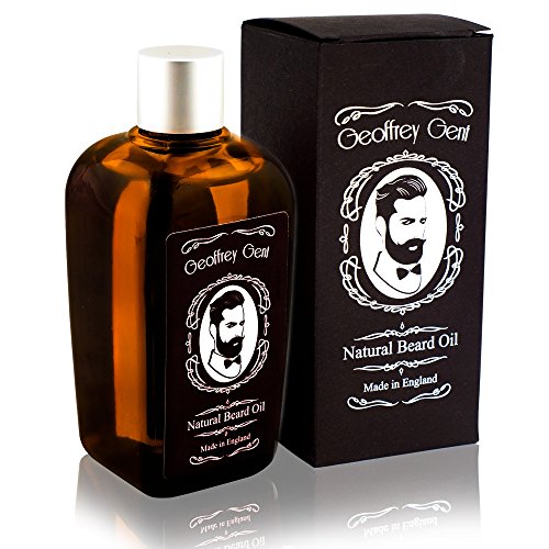 Geoffrey Gent Best Beard Oil For Men 100ml NO SCENT Jojoba Oil Beard and Conditioner Grooming 100% Natural Moisturiser Made in UK
