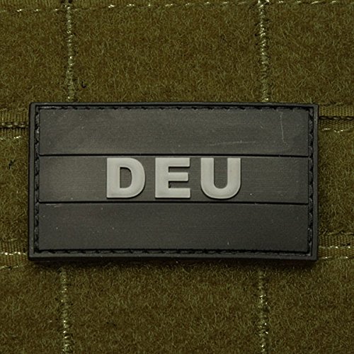 3-D Rubber Patch KSK Deutschlandflagge Bundeswehr ISAF Deutschland DEU Arabisch PVC Klett Aufnäher Uniform Auslandseinsatz Tactical Fahne KSK (3x5,5cm)