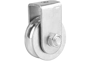 Heaveant Pulley Block, 0.3 Tons Loading Single Pulley Block Swivel Lifting Wheel for Wire Rope(#02 half sheathed bearing without ring)