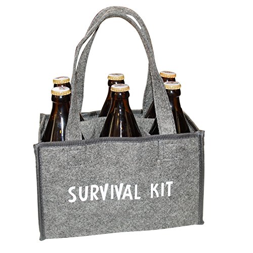 Filz-Flaschentasche, Survival Kit, Männerhandtasche, Bierträger, Flaschenkorb, Handtasche