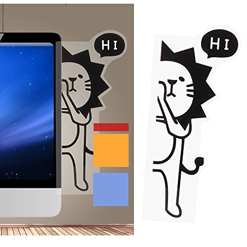 Monitor Memo Board Computer - Monitor Sticky Note titular - mensaje Memo Pad, color transparente mensaje creativo animales oso panda león multifunción papel notas adhesivas consejos para armarios estantes