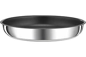 Tefal Ingenio Preference Poêle 22 cm, Empilable, Acier inoxydable, Revêtement antiadhésif, Induction, Polyvalence, Gain de place, Indicateur de température, Fabriqué en France L9730302
