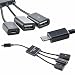 Produktbild Distinct® Neue 3 in 1 männlichen und weiblichen Micro-USB 2.0 Strom Ladeadapter Host OTG Hub Kabel