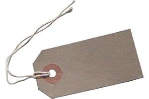 QUICK PACK SUPPLIES LTD 1000 Pack - 70 x 35mm Brown Buff Strung Tags 977296