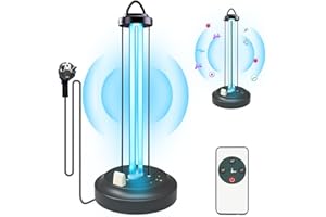 MayJazz UV Disinfection lamp, 360 Degree Sterilisation 38W 220V, Remote Control Light 99% Effective Working Rate, up to 430 Square Feet Bulb（A German to British Power Converter is Required）