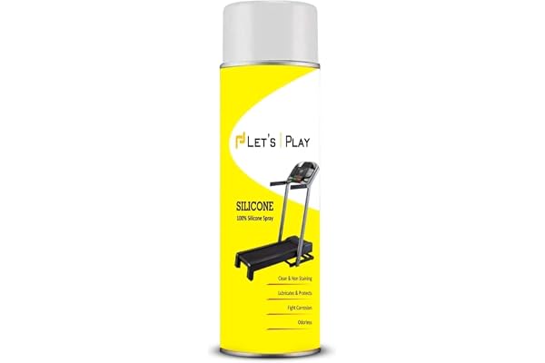 LET'S PLAY LP-284 Imported Silicone Lubricant Spray for Treadmills - 600 ml Premium Oil for Smooth Belt & Bearing Maintenance - Suitable for All Treadmill Models
