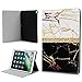 Produktbild iPad Pro Hülle, Schutzhülle für iPad Pro (10,5 Zoll) 2017 PU Leder Flip Wallet Cover in Book Style Stand Case Handyhülle Karteneinschub und Magnetverschluß Ständer Unterstützung Wake, Sleep Funktion in Schwarz Weiß Gold Marmor