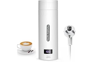 ‎FLINTRONIC Flintronic Reise Elektrisch Wasserkocher, 380ML Mini Electric Kettle, 220 V/ 300W Thermoskanne, 304 Stainless Steel Liner, Kleiner Tragbarer Elektrischer Wasserkocher mit Automatischer Abschaltung