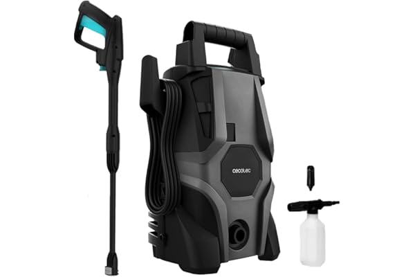 Cecotec Hidrolimpiadora de Alta Presión HydroBoost 1400 Essential. 1400W, Hogar, Jardín o Coche, Caudal de 426 l/h, Presión 105Bares, Bomba de Aluminio, Radio de Acción 9 Metros