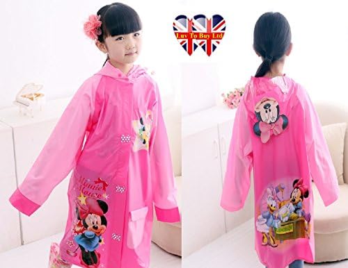 Children Raincoat , Minnie Mouse Raincoat/ Waterproof.(4 Sizes : S , M ,L, XL) (S)