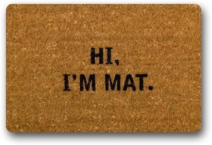 Hi I'm Mat Custom Doormat (23.6x15.7 inch) Indoor Outdoor