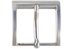 La Bottega del Calzolaio Fibbia per cinture nichel free anallergica 4 cm In Metallo Resistente – Sostituzione Fibbia per Cinture in Pelle -Scamosciate-Tessuto-Cuoio – Finitura Opaca/Argentata