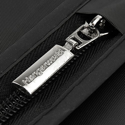 Extra breiter Kleidersack für Hochzeitskleider – Schwarz – 183 cm – Hangerworld - 4
