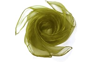 Whakano 10 Stück Square Jongliertücher Seidentücher Chiffontücher,Performance Tanztücher,Gymnastiktücher Jonglier Tücher Schals für Tanzen,Jonglieren,Sensorisches,Tanztücher,60cm,Olivgrün