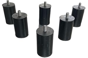 JiMeNa y sus cosas Patas de Camas de Distintas Medidas y Formas (Redondo Patas CANAPE, Sofa O Mueble 8 cm Y Tornillo METRICA 10mm) Kit de 6 Unidades para canapé. Alta Resistencia. Fabricado en Europa