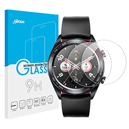 Olycism Honor Watch Magic Screen Protector 2 Pack Ultra-thin High Definition Premium Tempered Glass with 9H Crystal Clear Bubble-Free Installation Scratch Resist