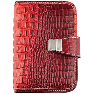 Wöchentlicher Veranstalter in echtem Leder '' Cocco '' 13x19 -Handmade in Italy-bordeaux