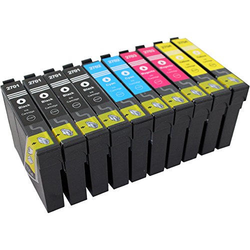 ms-point® Multipack 10 kompatible Patronen für Epson WorkForce WF-3620DWF WF-3620WF WF-3640DTWF WF-7110DTW WF-7610DWF WF-7620DTWF WF-3600 WF-7600