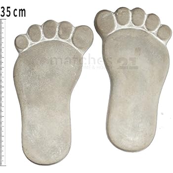 matches21 Extra Große Trittsteine XXL MEGA Fuß-Abdrücke 2 Paar (4 Stk