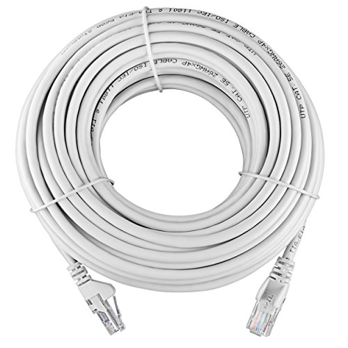 mumbi 20m CAT.5e Ethernet Lan Netzwerkkabel – CAT.5e (RJ-45) 20 Meter Kabel in weiss - 2