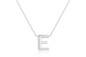 Philip Jones Silver Plated Initial Necklaces A to Z Created with Zircondia® Crystals