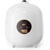 Bear Rice Cooker 2-Cup Uncooked 1.2L Small Rice Cooker with Non-Stick Coating, BPA Free, Portable Mini Rice Cook, One Button